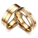 1 Pair of Gold Colour Fashion Rings for Men/Women - The unique Gadget