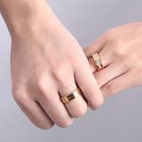 1 Pair of Gold Colour Fashion Rings for Men/Women - The unique Gadget