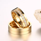 1 Pair of Gold Colour Fashion Rings for Men/Women - The unique Gadget