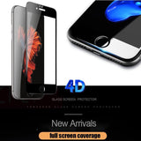 9H Hardness 4D Curved Edge Full Cover Tempered Glass for iphone - The unique Gadget