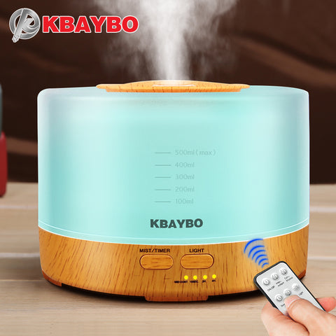 Light Wood 500ml Ultrasonic Air Humidifier with Remote Control - The unique Gadget