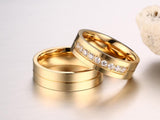 1 Pair of Gold Colour Fashion Rings for Men/Women - The unique Gadget