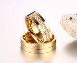 1 Pair of Gold Colour Fashion Rings for Men/Women - The unique Gadget