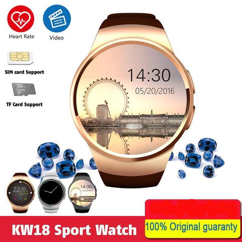 KW18 Smart Watch with SIM & TF Slot - The unique Gadget