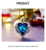 Rhinestone Heart Of Angel Lover Necklaces - The unique Gadget