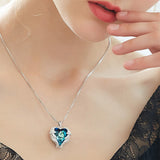 Rhinestone Heart Of Angel Lover Necklaces - The unique Gadget