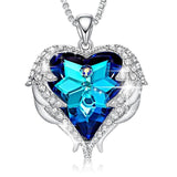 Rhinestone Heart Of Angel Lover Necklaces - The unique Gadget