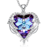 Rhinestone Heart Of Angel Lover Necklaces - The unique Gadget