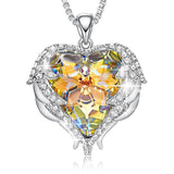 Rhinestone Heart Of Angel Lover Necklaces - The unique Gadget